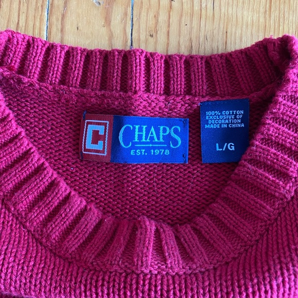 Chaps Red Sweater - Picture 3 of 3